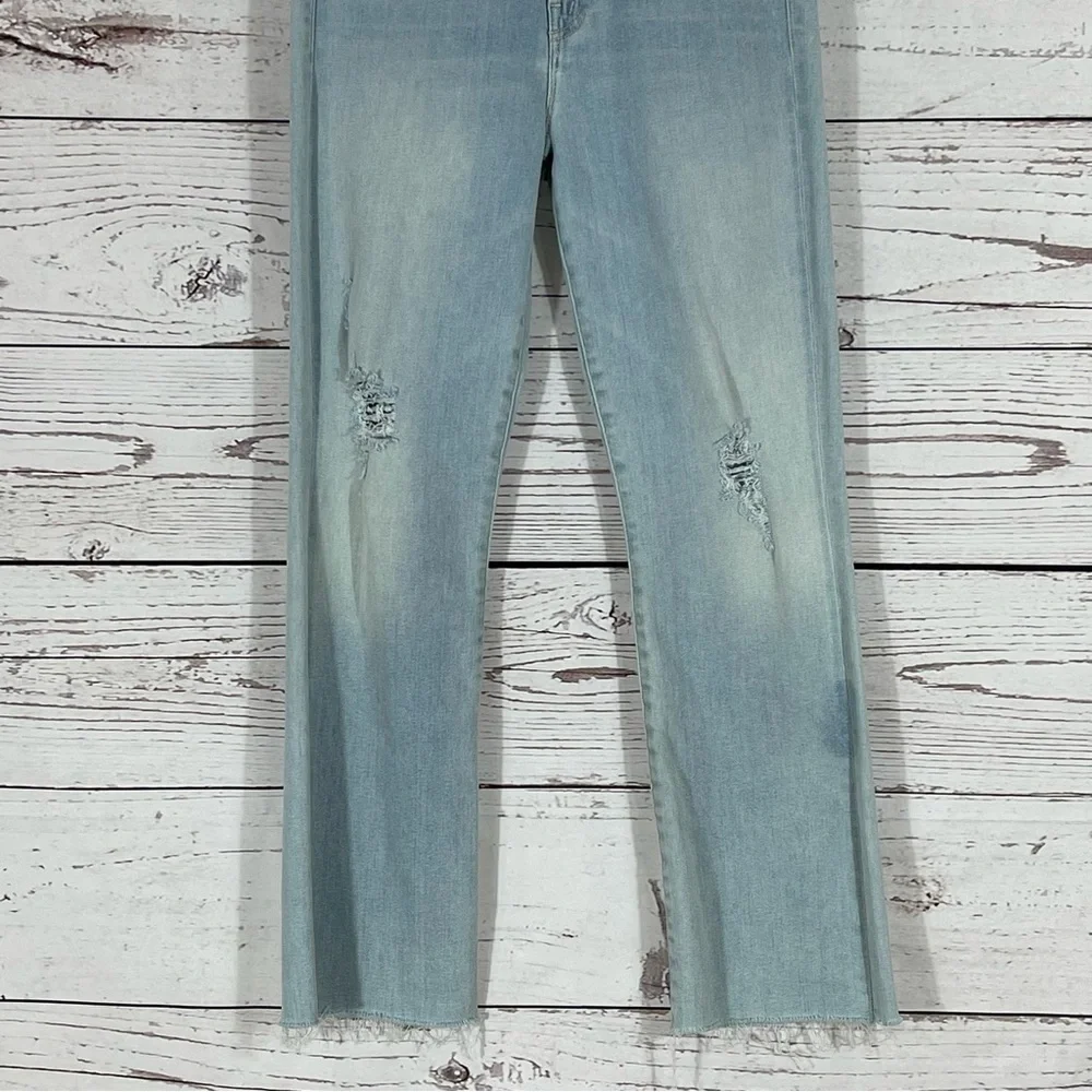 MOTHER The Hustler High Waist Ankle Fray Jeans - Not So Chill Pill - Sz - 28